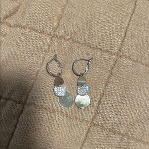 Elegant Gold and Silver Dangle Earrings by Ted Baker